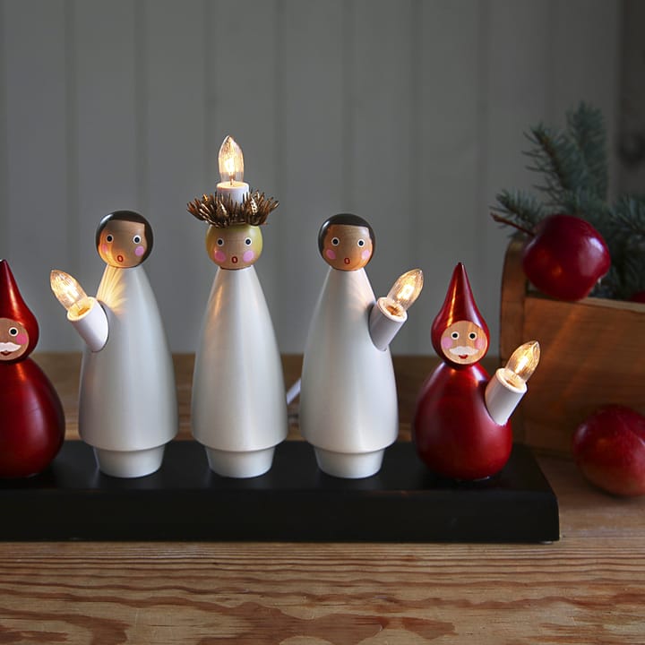 Lucia Choir αψίδα κεριών, Άσπρο-κόκκινο Star Trading