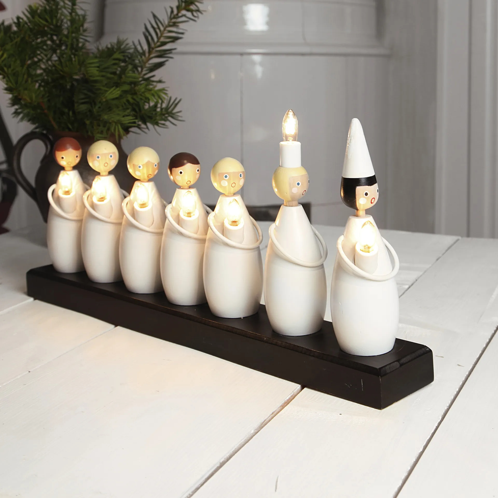 Αψίδα κεριών Luciatåg, Λευκό Star Trading