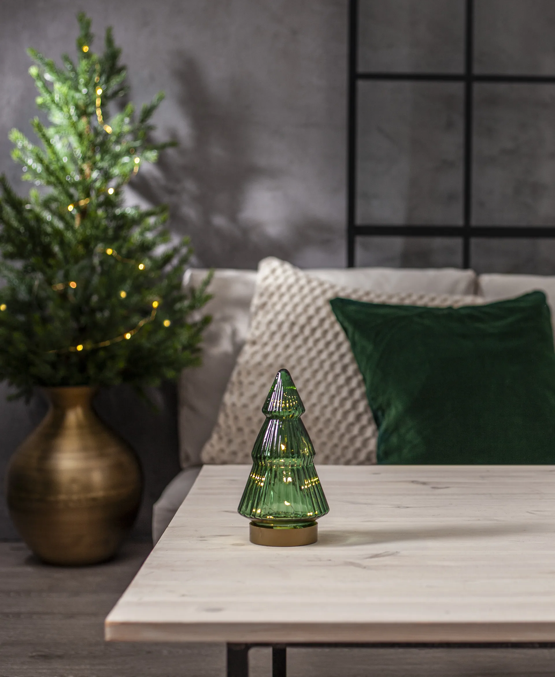 Verde γυάλινο διακοσμητικο LED 20 εκ., Πράσινο Star Trading