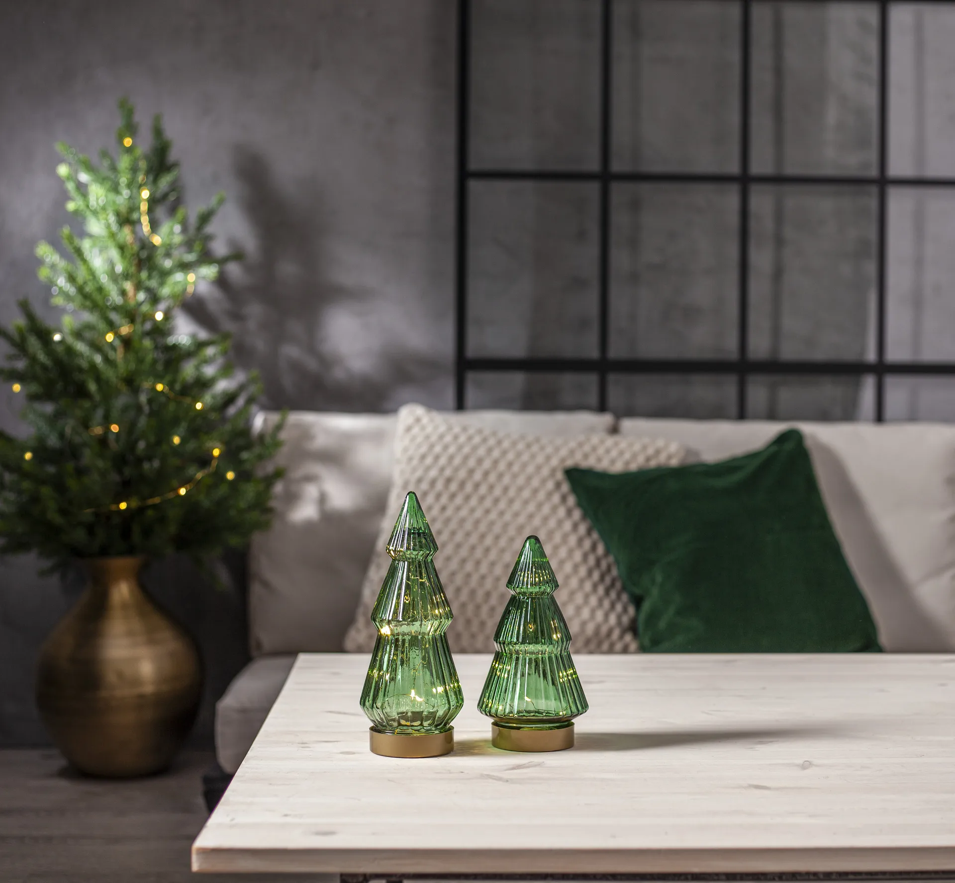 Verde γυάλινο διακοσμητικο LED 20 εκ., Πράσινο Star Trading