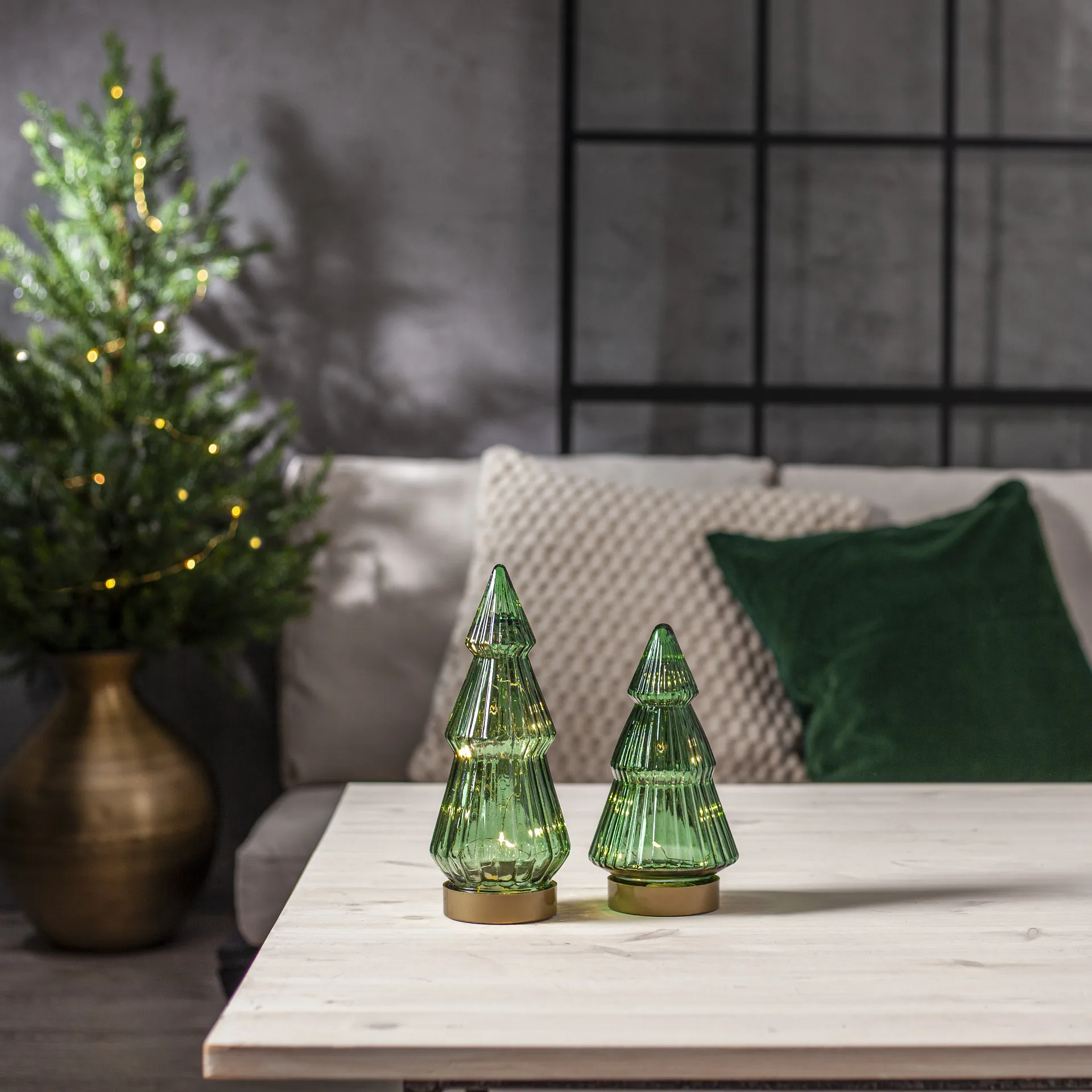 Verde γυάλινο διακοσμητικο LED 24 εκ., Πράσινο Star Trading