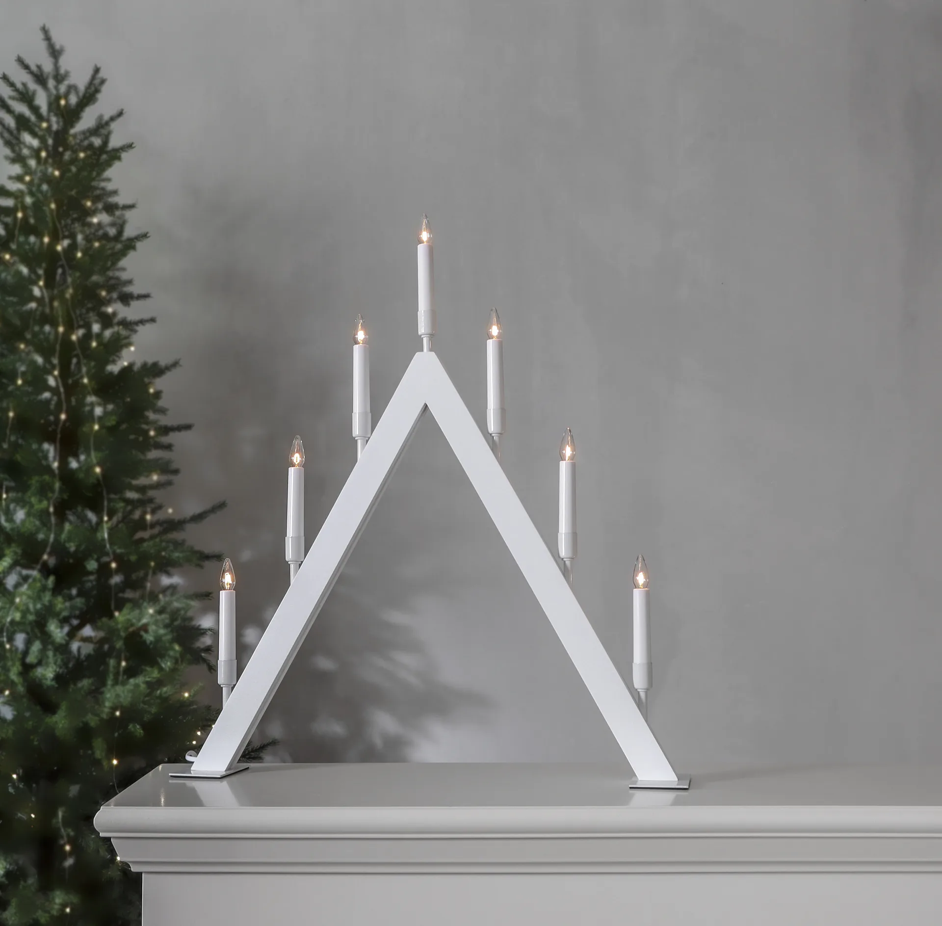 Vind A Χριστουγεννιάτικο κηροπήγιο, Λευκό Star Trading