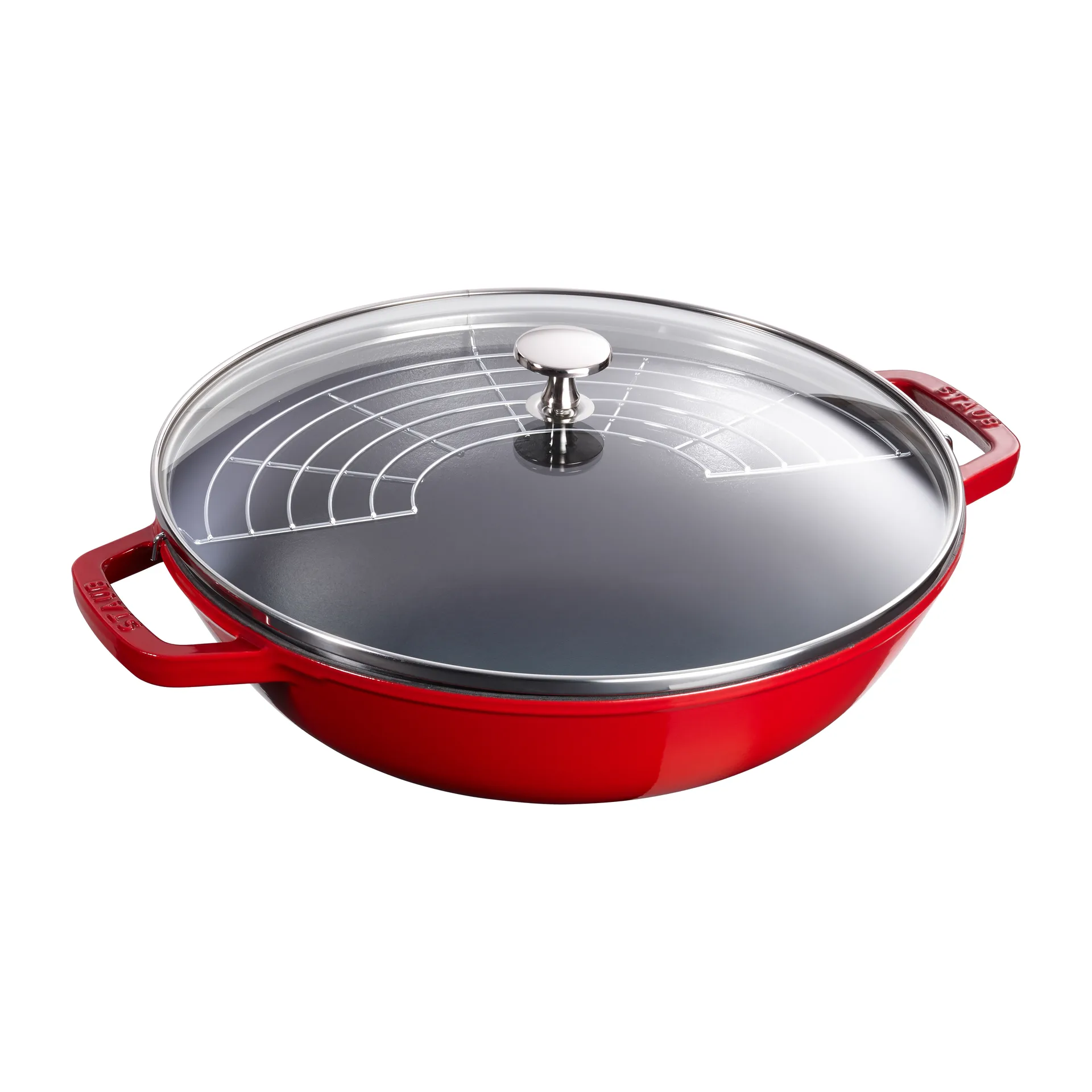 Γουόκ με γυάλινο καπάκι Ø30 cm 0,7 l, Κόκκινο STAUB