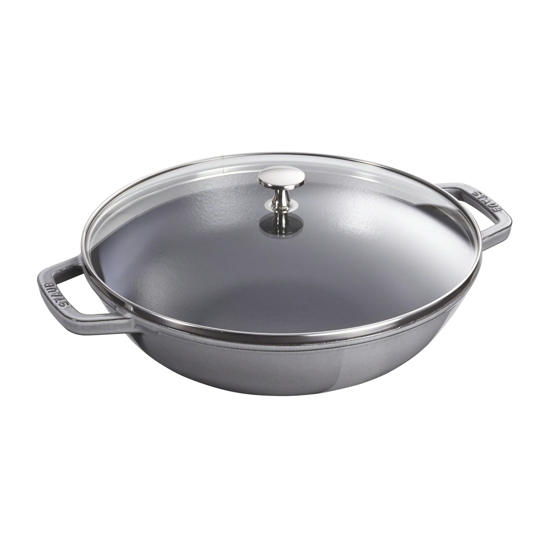Γουόκ με γυάλινο καπάκι Ø37 cm 0,7 l, γκρι STAUB