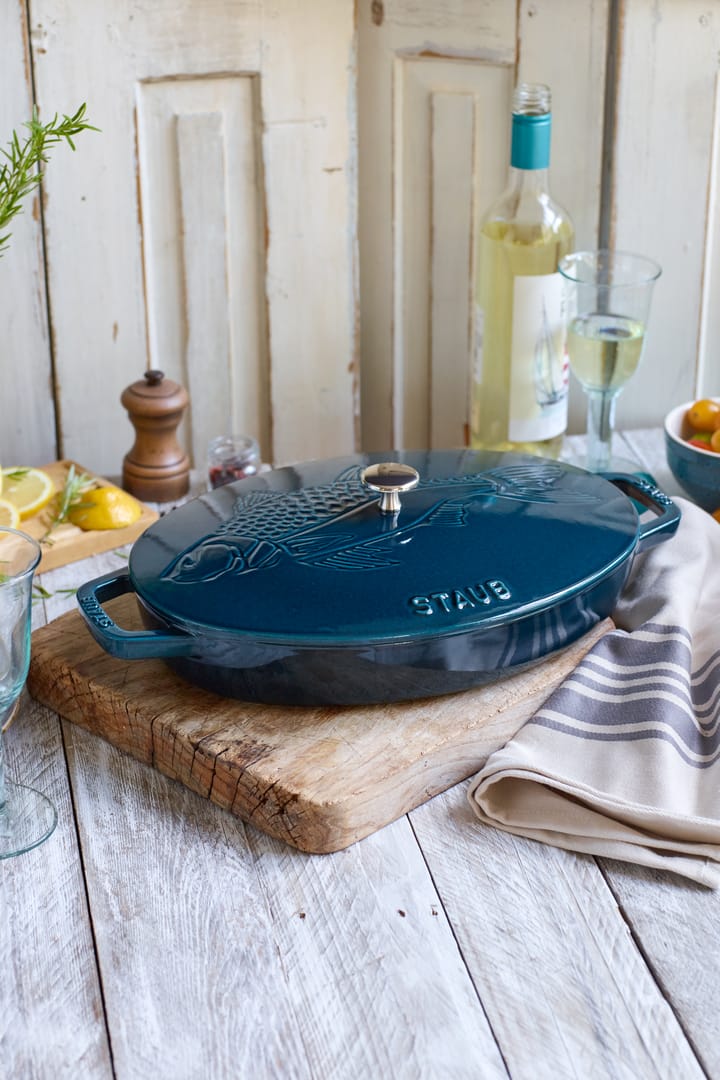 La Mer oval κατσαρόλα- τρεις στρώσεις εμαγιέ, 32 cm STAUB