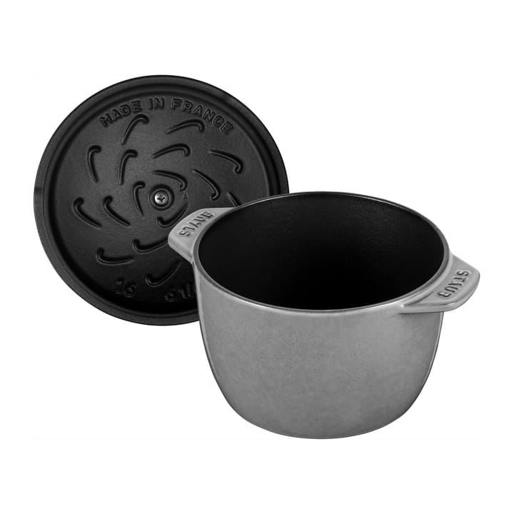 Rice κοκότ από χυτοσίδηρο 1,6 L, γκρι STAUB