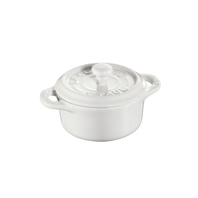 Staub μίνι στρογγυλή γάστρα 0.2 l, λευκό STAUB