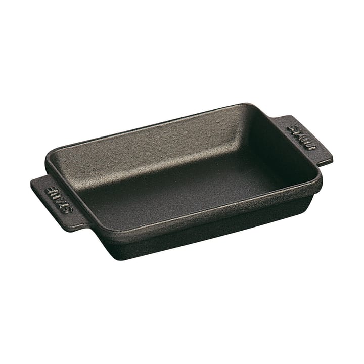 Staub ορθο�γώνιο σκεύος φούρνου μαντεμένιο 15x11 εκ. - Μάυρο - STAUB