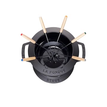 Staub σετ φοντύ 1.65 l - μαύρο - STAUB