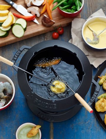 Staub σετ φοντύ 1.65 l - μαύρο - STAUB