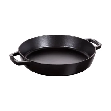 Staub τηγάνι παέγια μαντεμένιο 2 λαβές Ø34 cm - Μάυρο - STAUB