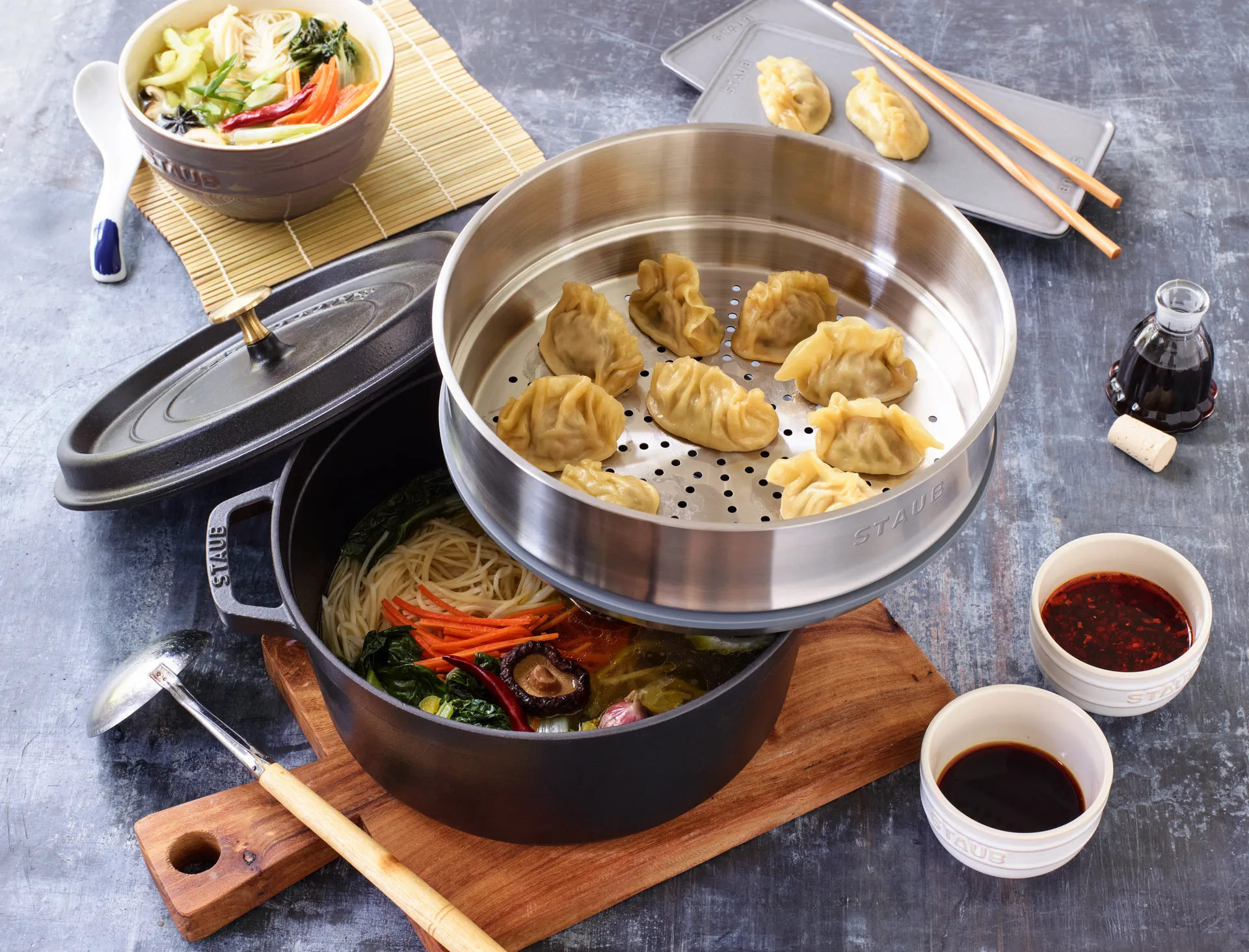 Σχιστήρας ατμού Staub κατσαρόλα Ø26 εκ., Ανοξείδωτο ατσάλι STAUB