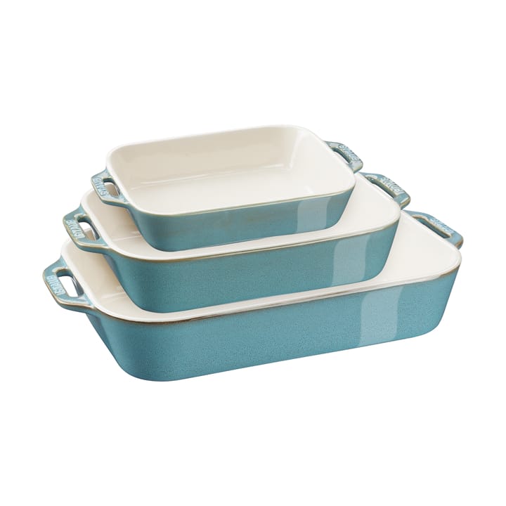 Staub ταψιά 3 τεμάχια, Antique turquoise STAUB