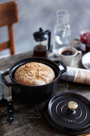 Staub στρογγυλή γάστρα 3.8 l - μαύρο - STAUB