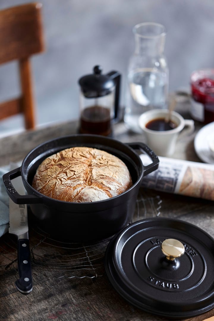 Staub στρογγυλή γάστρα 3.8 l, μαύρο STAUB