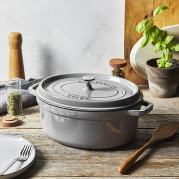 Staub οβάλ γάστρα 4.2 l - γκρι - STAUB
