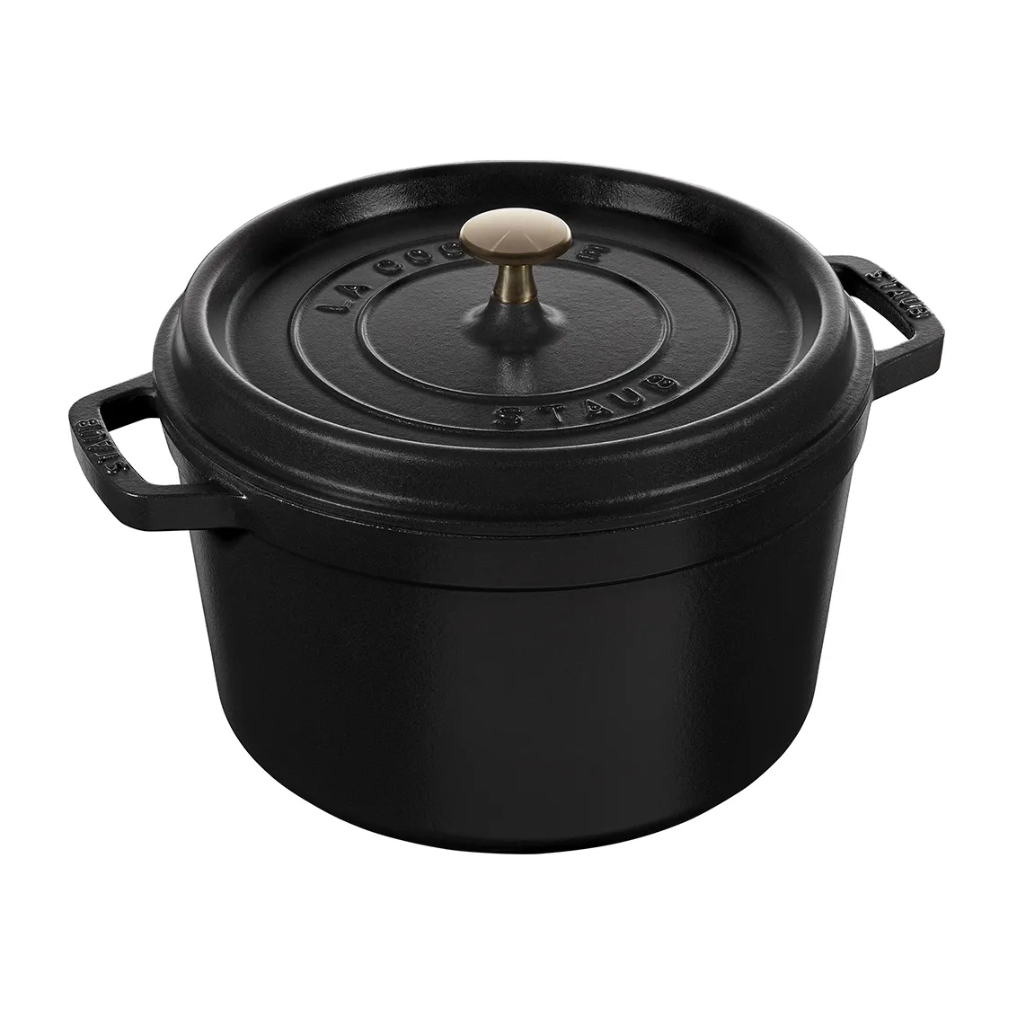 Staub στρογγυλή κατσαρόλα ψηλού μοντέλου 4,8 L, Ματ μαύρο STAUB
