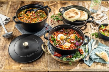 Staub Σετ κατσαρόλα και κατσαρόλες στοιβαζόμενα 5 τεμάχια - Μάυρο - STAUB