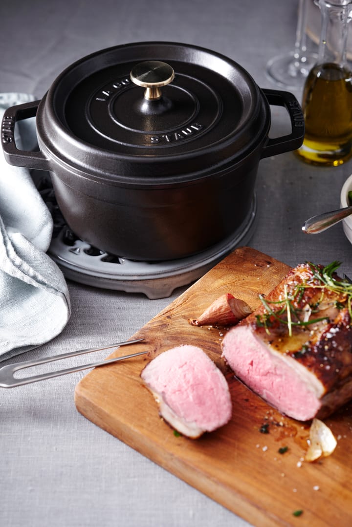 Staub στρογγυλή γάστρα 5.2 l, μαύρο STAUB