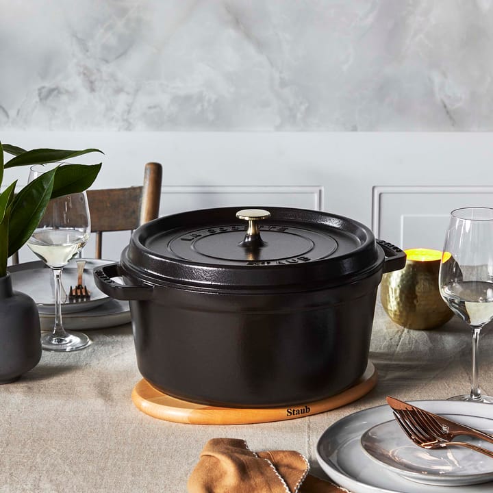 Staub στρογγυλή γάστρα 6.7 l, μαύρο STAUB
