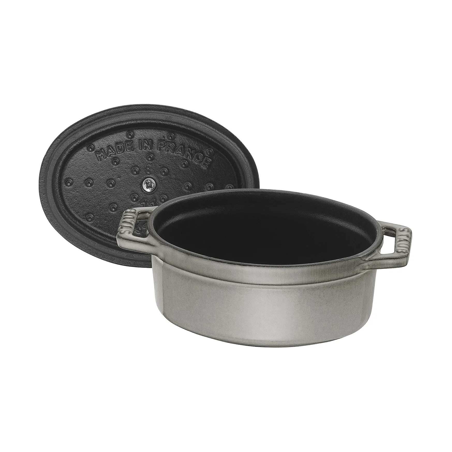 Staub La Cocotte οβάλ μίνι κατσαρόλα χυτοσίδηρος 0,25 L, Γραφίτης γκρι STAUB