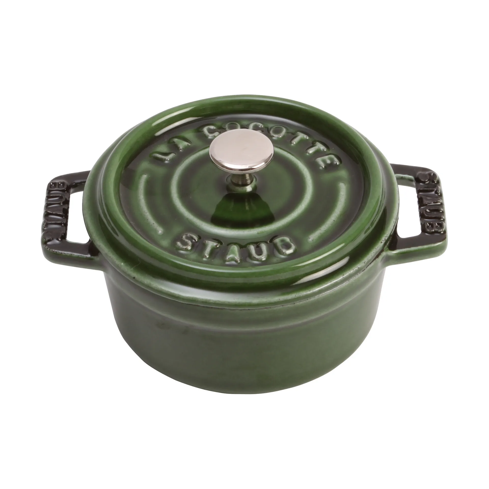 Staub La Cocotte στρογγυλή κατσαρόλα μαντεμένια 0,25 L, Πράσινο βασιλικόυ STAUB