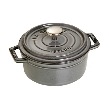 Staub La Cocotte στρογγυλή κατσαρόλα χυτοσίδηρου 0,4 L - Γραφίτης γκρι - STAUB