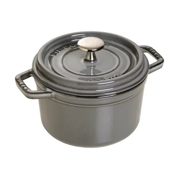 Staub La Cocotte στρογγυλή κατσαρόλα χυτοσίδηρου 0,8 L - Γραφίτης γκρι - STAUB