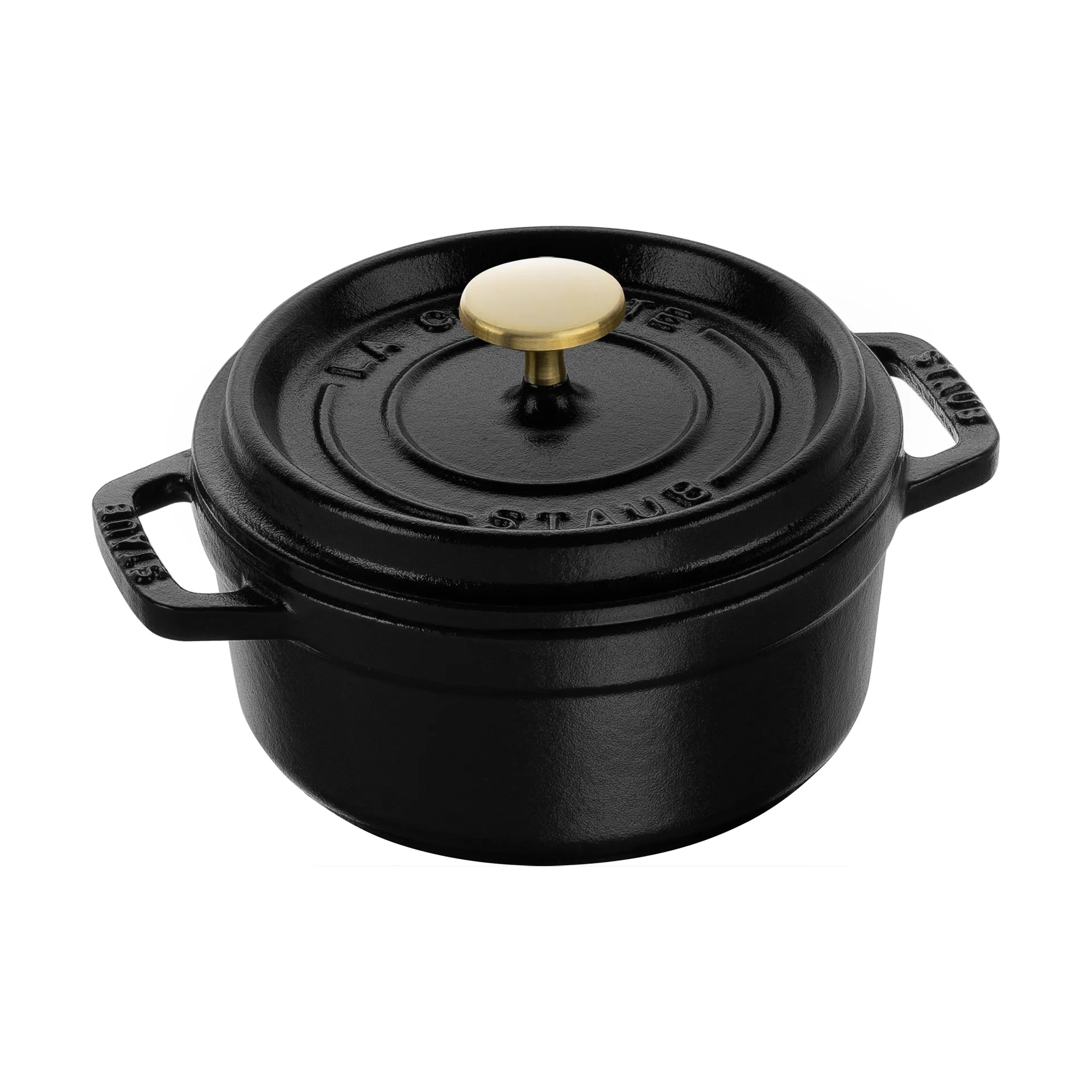 Staub La Cocotte στρογγυλή κατσαρόλα χυτοσίδηρου 0,8 L, Μάυρο STAUB