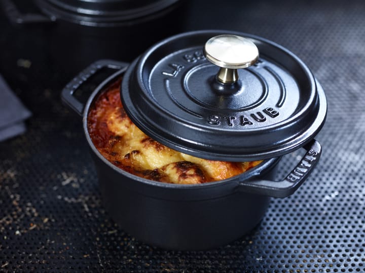 Staub La Cocotte στρογγυλή κατσαρόλα χυτοσίδηρου 0,8 L, Μάυρο STAUB