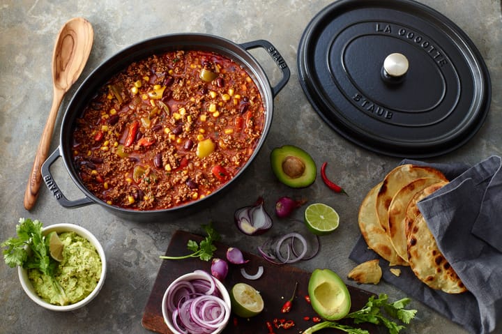 Staub La Cocotte οβάλ κατσαρόλα μαντέμι 1 L., Μάυρο STAUB