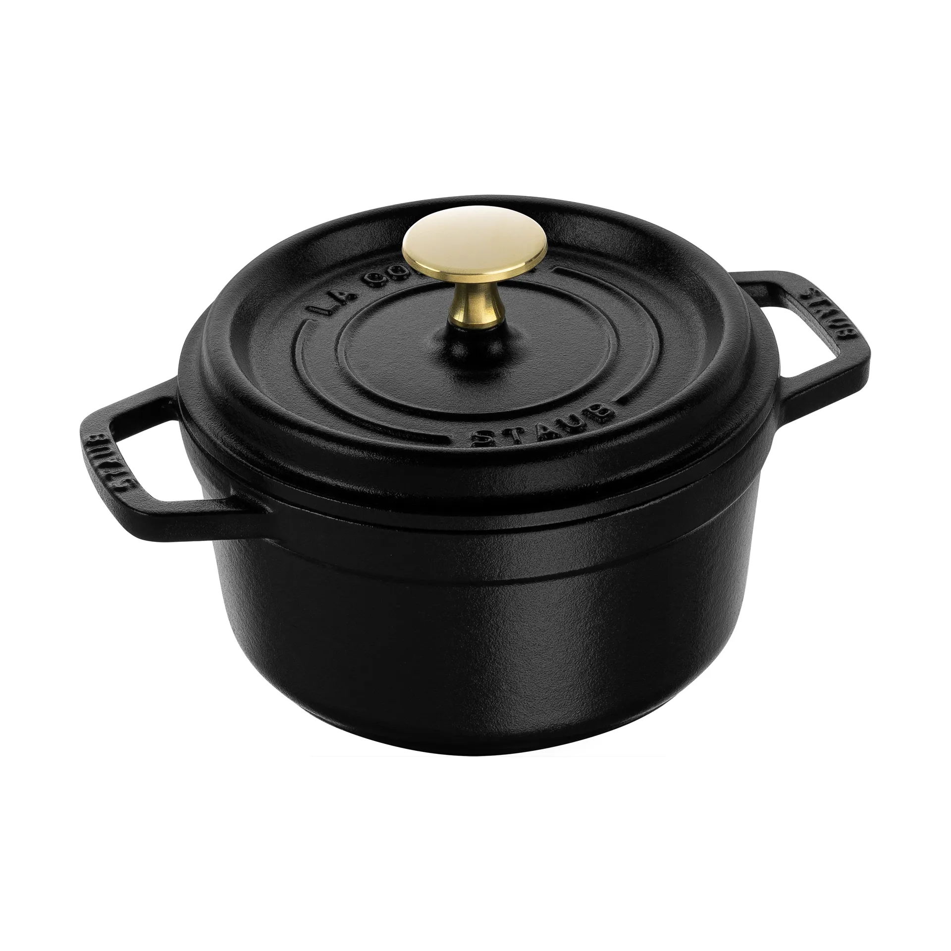 Staub La Cocotte στρογγυλή κατσαρόλα μαντεμένια 1,2 L, Μάυρο STAUB