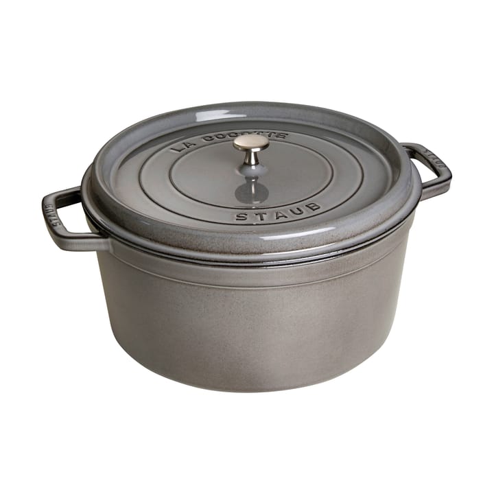 Staub La Cocotte στρογγυλή κατσαρόλα μαντεμένια 12,6 L - Γραφίτης γκρι - STAUB