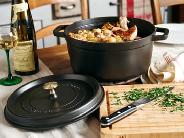 Staub La Cocotte στρογγυλή κατσαρόλα μαντεμένια 12,6 L - Μάυρο - STAUB