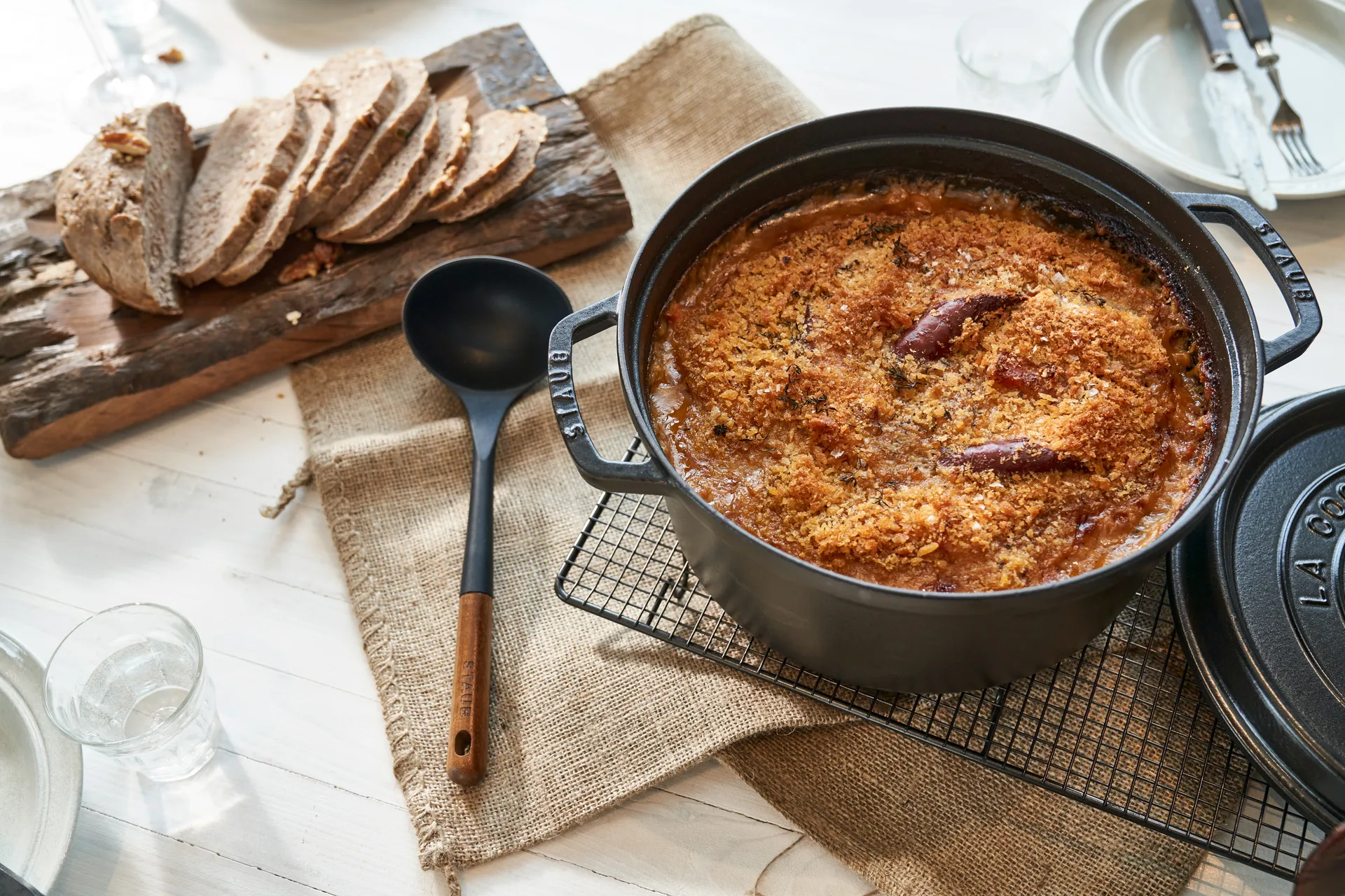 Staub La Cocotte στρογγυλή κατσαρόλα μαντεμένια 12,6 L, Μάυρο STAUB