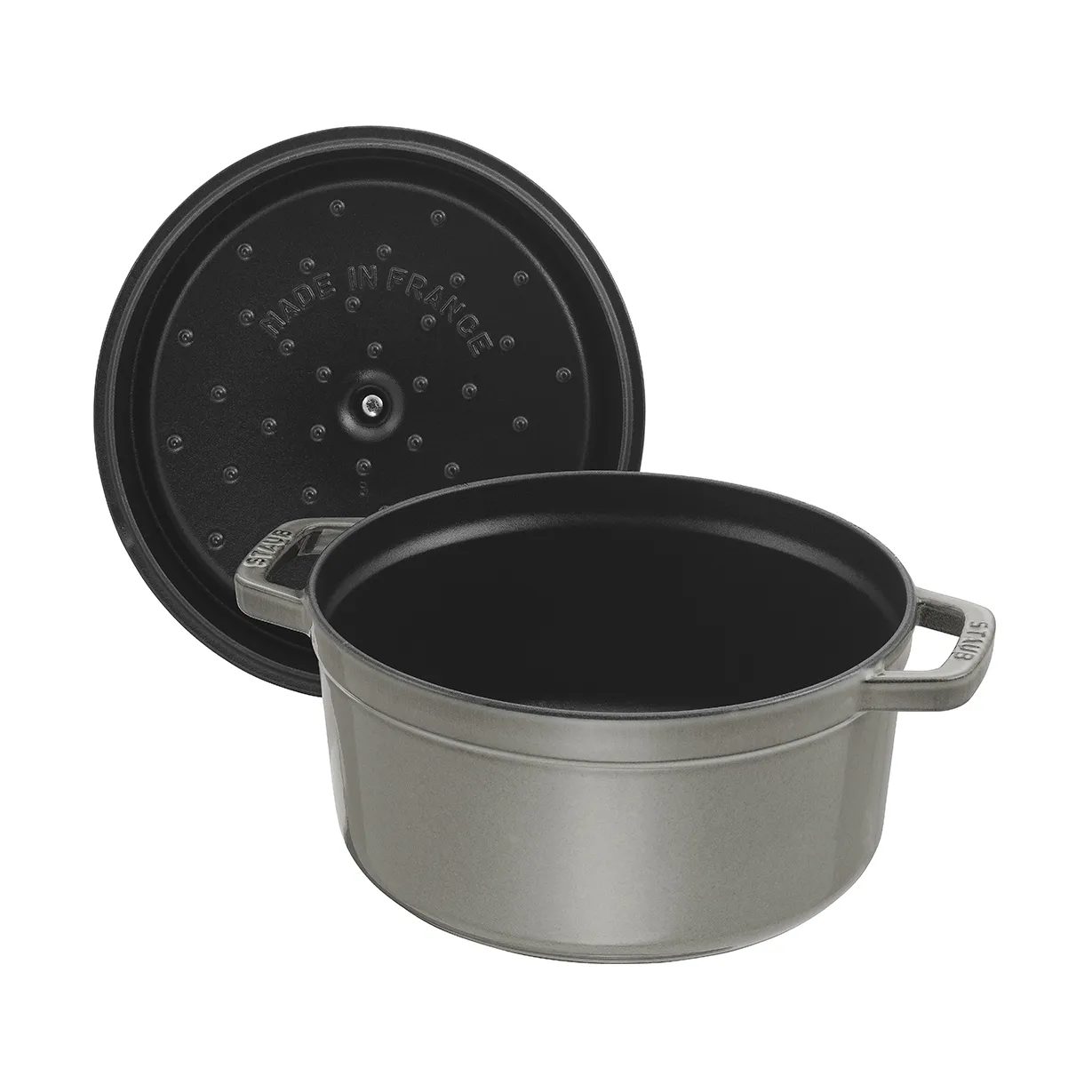 Staub La Cocotte στρογγυλή κατσαρόλα μαντεμένια 1,7 L, Γραφίτης γκρι STAUB
