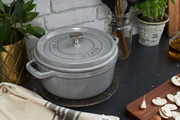 Staub La Cocotte στρογγυλή κατσαρόλα μαντεμένια 2,2 L - Γραφίτης γκρι - STAUB