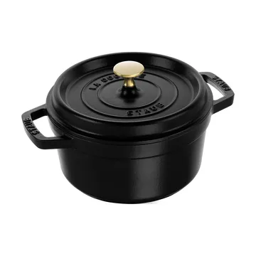 Staub La Cocotte στρογγυλή κατσαρόλα μαντεμένια 2,2 L - Μάυρο - STAUB