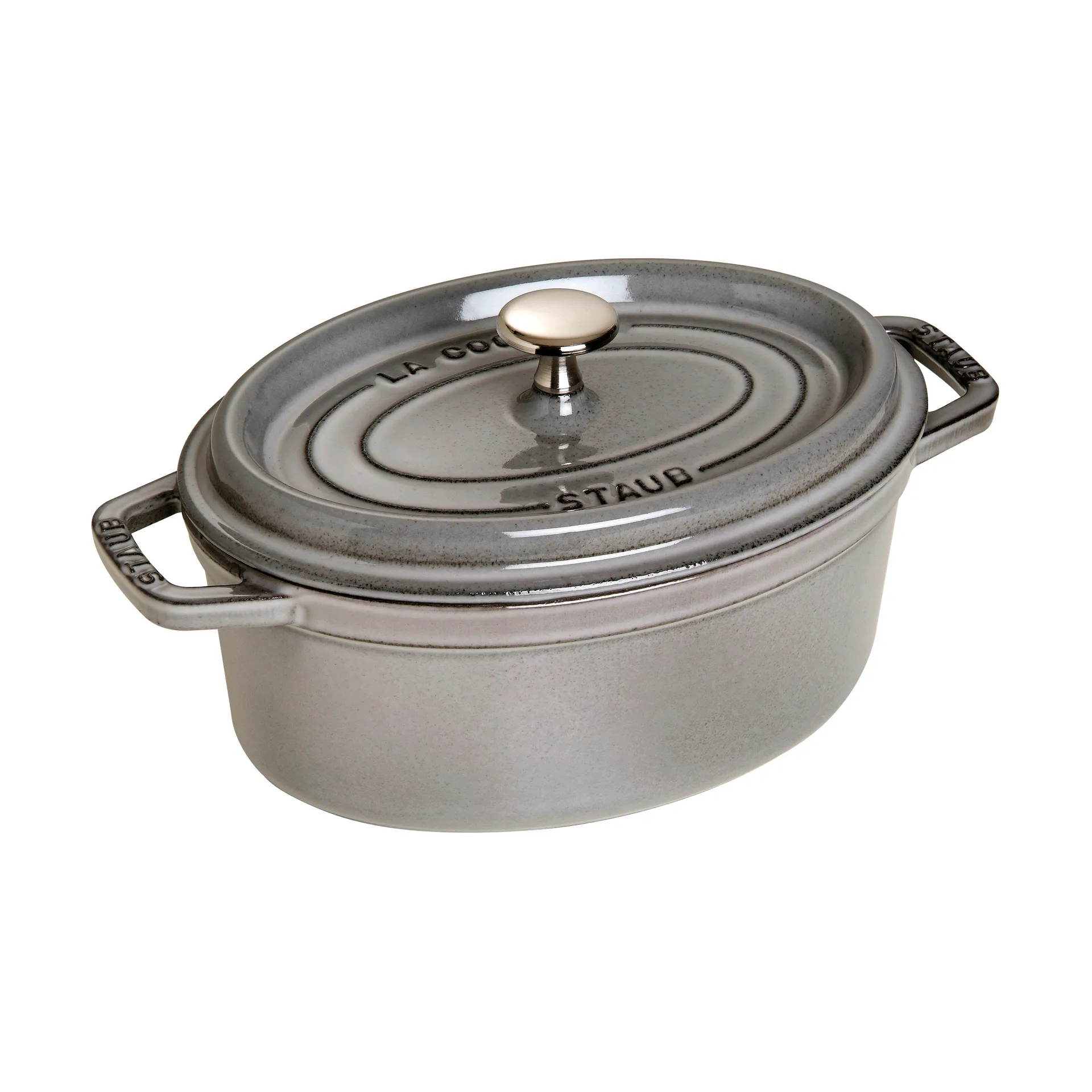 Staub La Cocotte οβάλ κατσαρόλα μαντεμένια 2,35 L, Γραφίτης γκρι STAUB