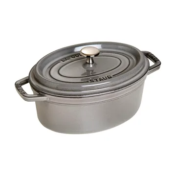 Staub La Cocotte οβάλ κατσαρόλα μαντεμένια 2,35 L - Γραφίτης γκρι - STAUB