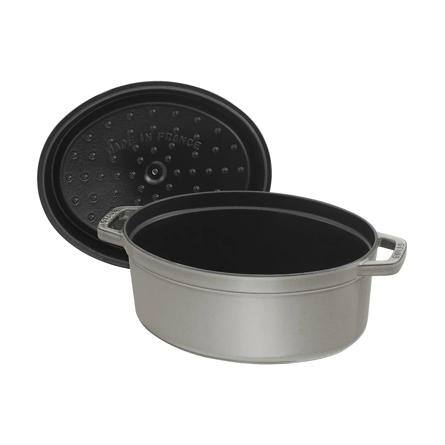 Staub La Cocotte οβάλ κατσαρόλα μαντεμένια 2,35 L, Γραφίτης γκρι STAUB