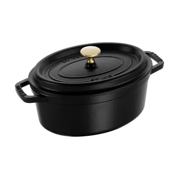 Staub La Cocotte οβάλ κατσαρόλα μαντεμένια 2,35 L - Μάυρο - STAUB