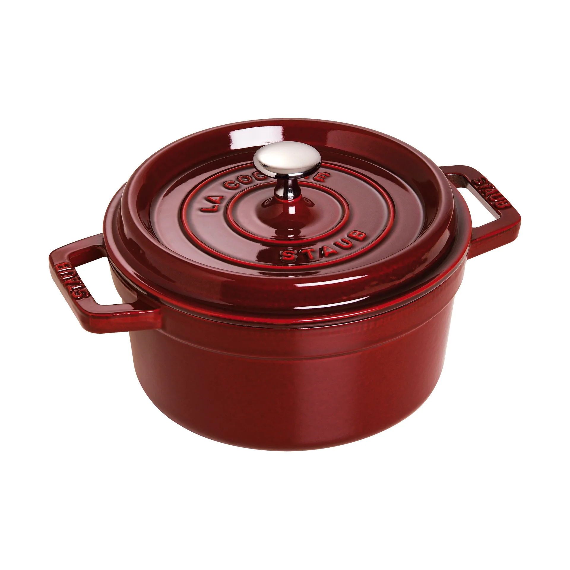 Staub La Cocotte στρογγυλή κατσαρόλα μαντεμένια 2,6 L, Γρεναδίνι κόκκινο STAUB