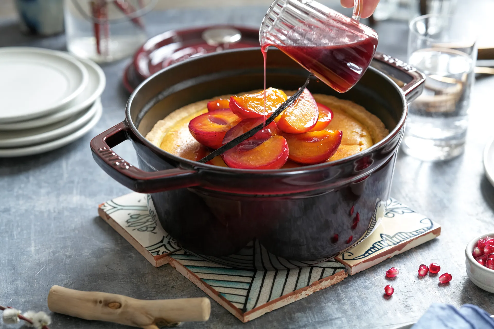 Staub La Cocotte στρογγυλή κατσαρόλα μαντεμένια 2,6 L, Γρεναδίνι κόκκινο STAUB