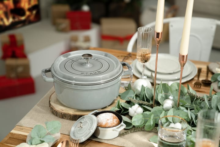 Staub La Cocotte στρογγυλή κατσαρόλα μαντεμένια 2,6 L, Γραφίτης γκρι STAUB