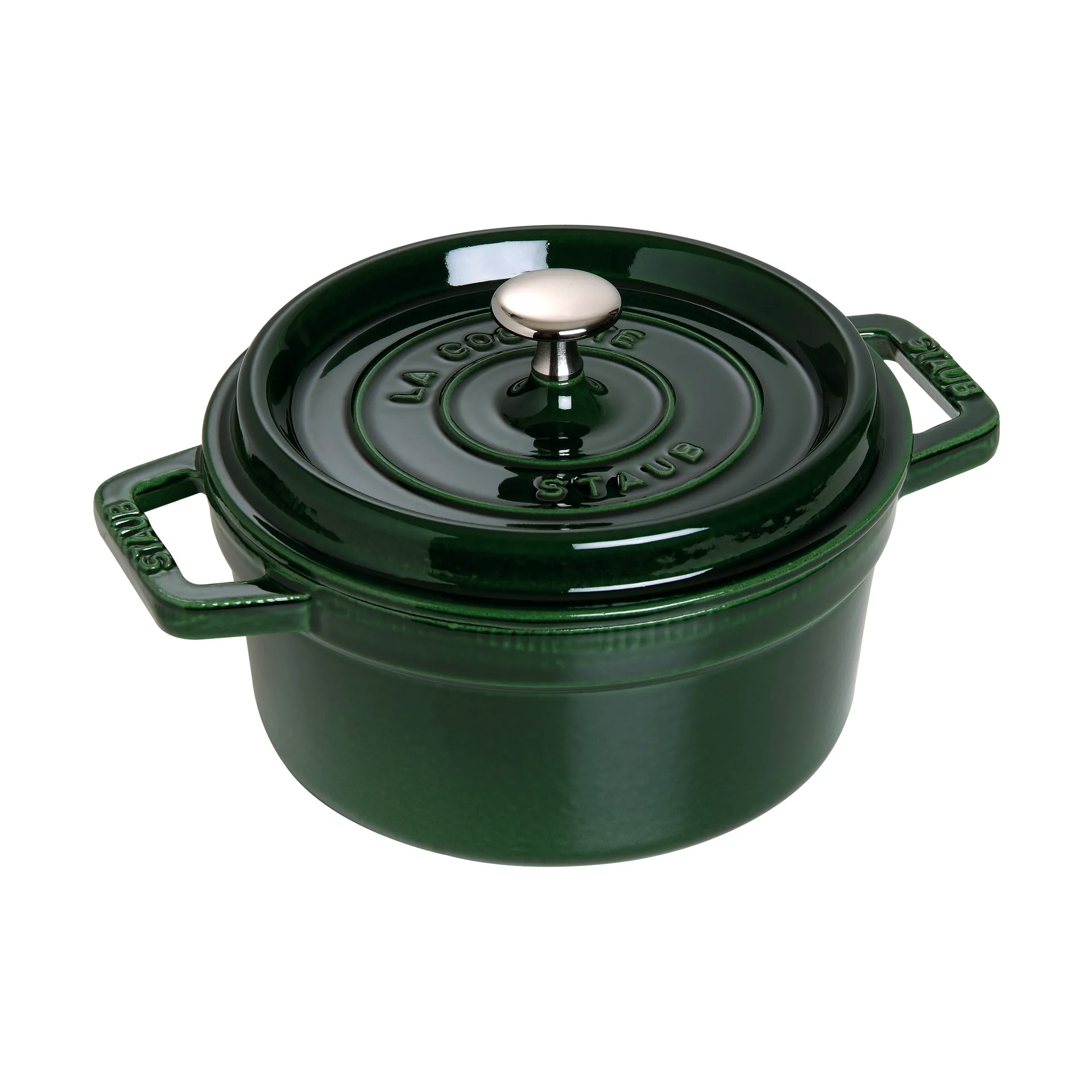 Staub La Cocotte στρογγυλή κατσαρόλα μαντεμένια 2,6 L, Πράσινο βασιλικόυ STAUB