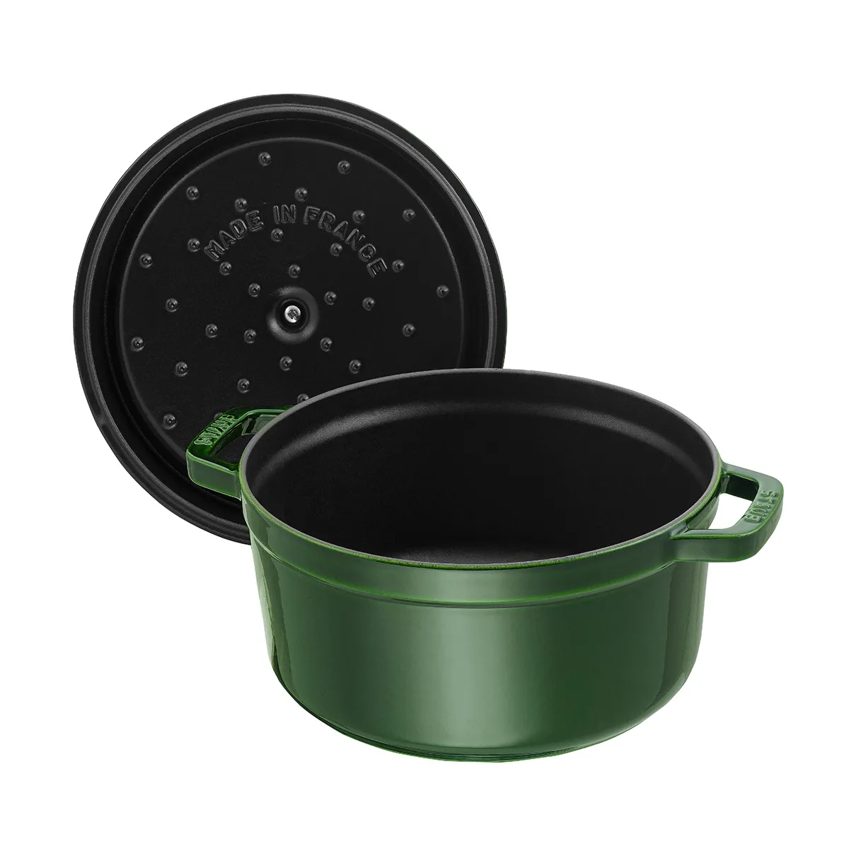 Staub La Cocotte στρογγυλή κατσαρόλα μαντεμένια 2,6 L, Πράσινο βασιλικόυ STAUB