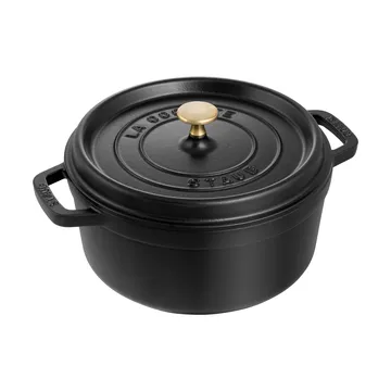 Staub La Cocotte στρογγυλή κατσαρόλα μαντεμένια 2,6 L - Μάυρο - STAUB