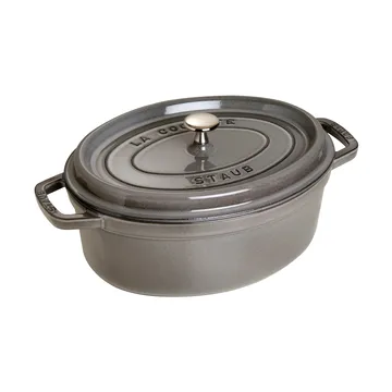 Staub La Cocotte οβάλ κατσαρόλα μαντεμένια 3,2 L - Γραφίτης γκρι - STAUB