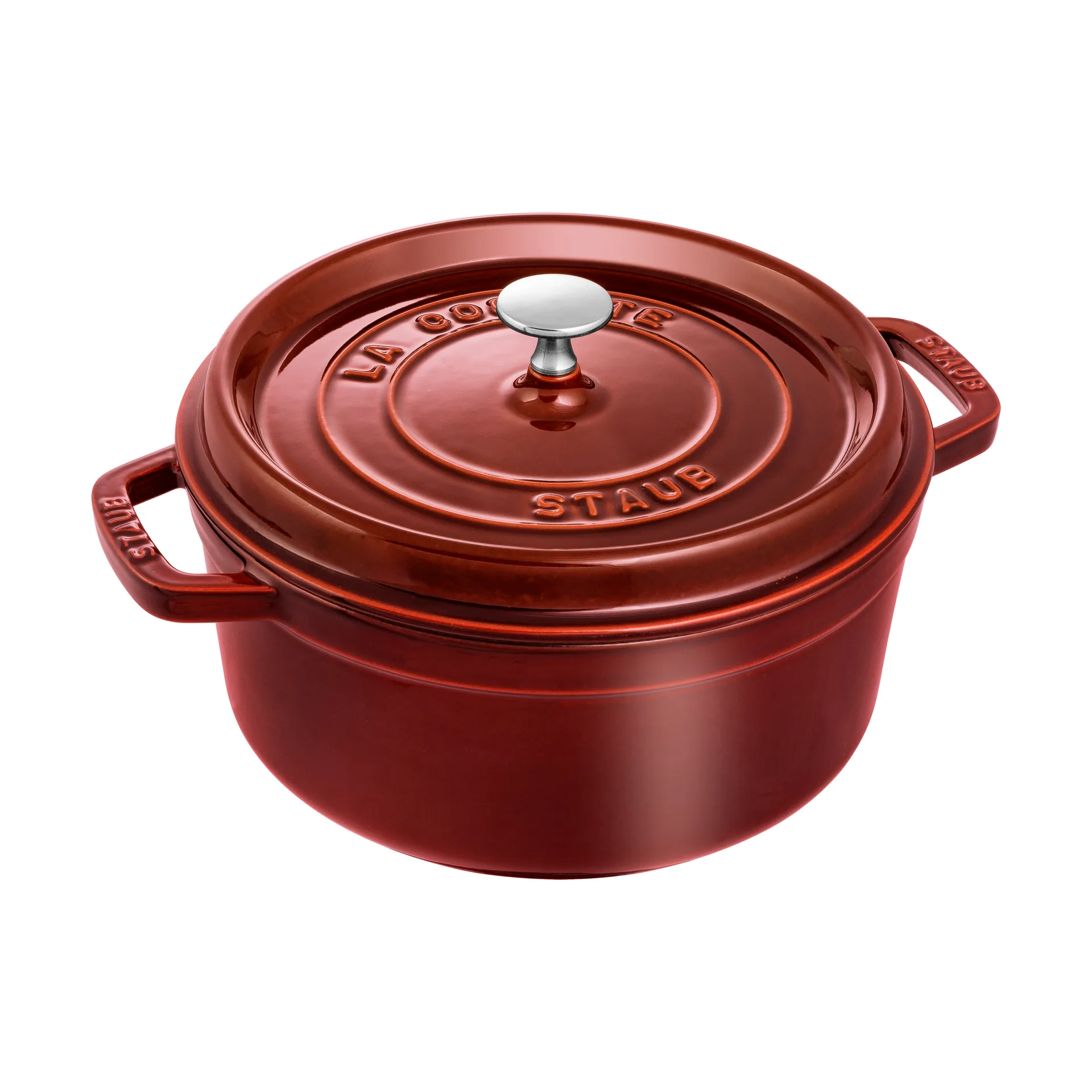 Staub La Cocotte στρογγυλή κατσαρόλα μαντεμένια 3,8 L, Γρεναδίνι κόκκινο STAUB